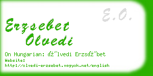 erzsebet olvedi business card